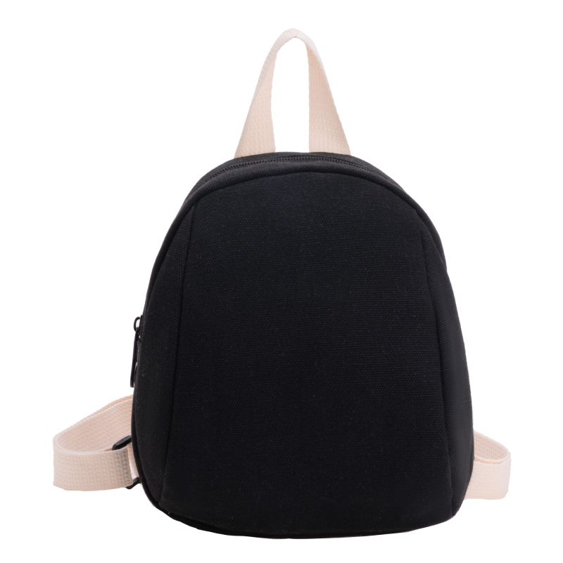 Piiriülene lastekoti seljakott, ühevärviline lõuend, kerge kaalu vähendav väike kott, tüdrukute koolikott, vabaaja väike kott meestele ja naistele