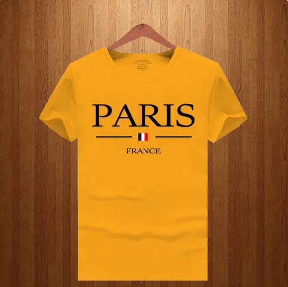 Vīriešu T-krekls ar Parīzes burtu apdruku, grezns īsroku Y2K T-krekls, kokvilnas, brīvi valkājams apģērbs, mīksts augšdaļa, lielizmēra apģērbs