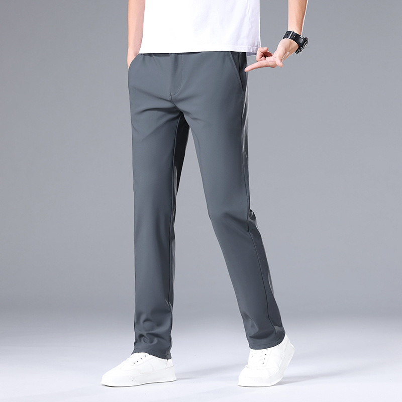 Sügisteks mõeldud paksude vabaajapükste ja meeste pükste turustuskontakti hinnapakkumine. Meeste poolelastse vöökohaga äripükste ja kõrge venivusega pükste pakkumise saamine.