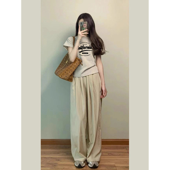 Γυναικείο T-shirt με κοντομάνικο μπλουζάκι από αμερικανικό βαμβάκι με τυπωμένο print και ρετρό σχέδιο, καλοκαίρι 2025