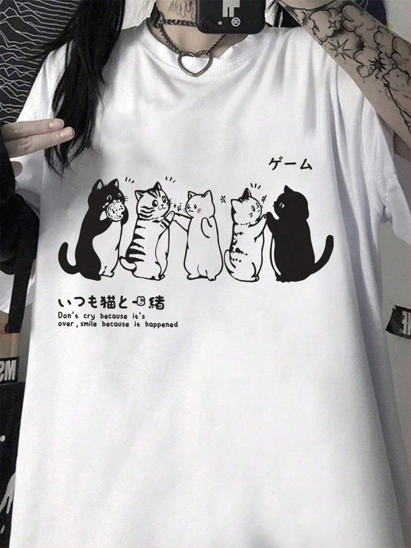 Női új, nyári, szexi, rajzfilmmintás, leengedett vállú póló