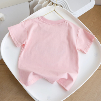 Djevojačka ljetna majica kratkih rukava, nova crtana majica kratkih rukava, djevojačka stilska trodimenzionalna majica s medvjedom, dječja odjeća, dječji slatki top s polurukavima, 3 komada