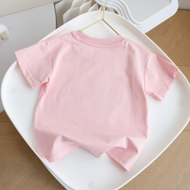 Djevojačka ljetna majica kratkih rukava, nova crtana majica kratkih rukava, djevojačka stilska trodimenzionalna majica s medvjedom, dječja odjeća, dječji slatki top s polurukavima, 3 komada