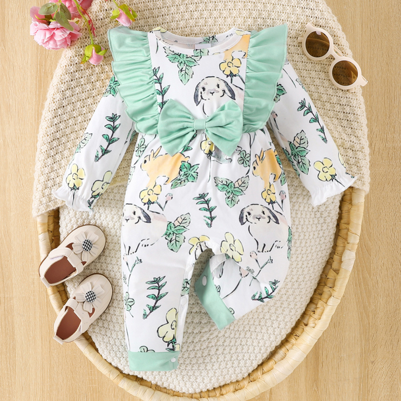 Vastsündinud beebi riided sügisriided beebitüdruku kombinesoon ha-riided kevad- ja sügisronimisriided