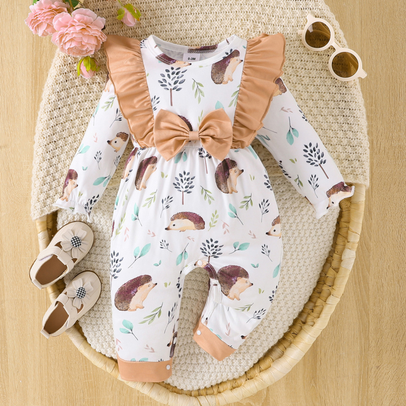 Vastsündinud beebi riided sügisriided beebitüdruku kombinesoon ha-riided kevad- ja sügisronimisriided