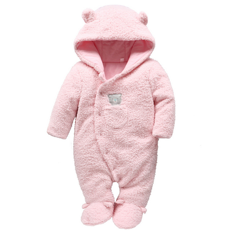 Beebi polsterdatud lamba-fliisist kombinesoon 0-1 aastasele pikale ronimisriietele, soe beebiriiete mikroettevõte