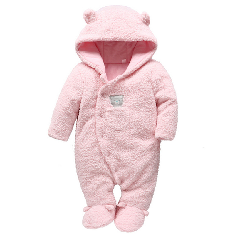Beebi polsterdatud lamba-fliisist kombinesoon 0-1 aastasele pikale ronimisriietele, soe beebiriiete mikroettevõte