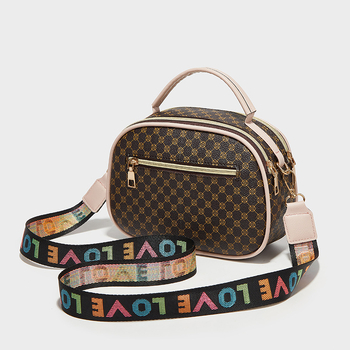 Moteriškas krepšys Moteriškas 2022 m. naujas dekoratyvinis „Loop Iron“ krepšys per petį su juostele, kvadratinis formos krepšys fotoaparatui