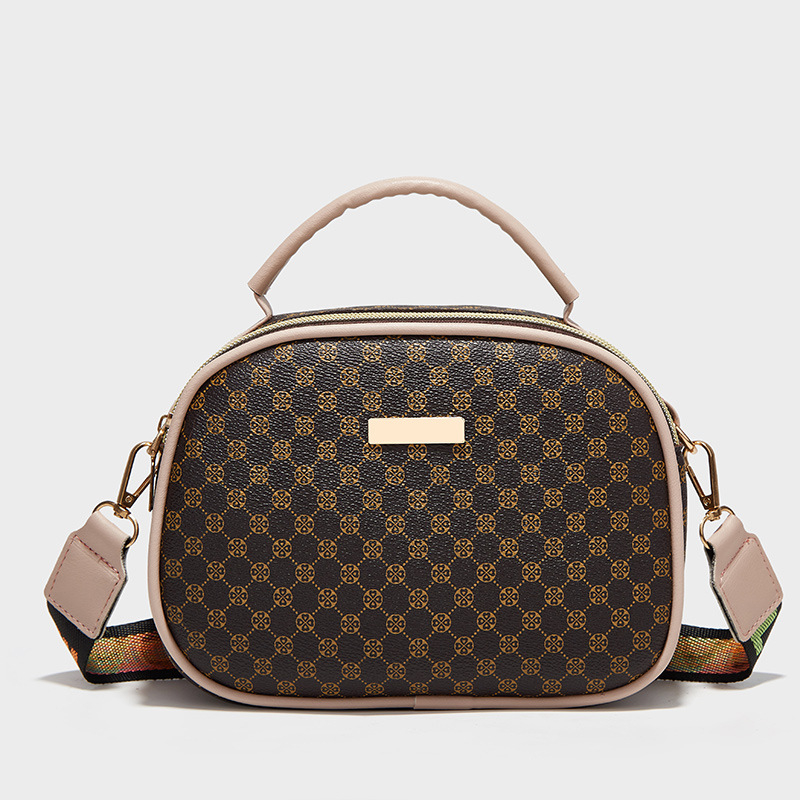 Naiste kott Naiste 2022. aasta uus dekoratiivne silmustega õlakott, kaasaskantav paeltega kaamerakott, ruudukujuline