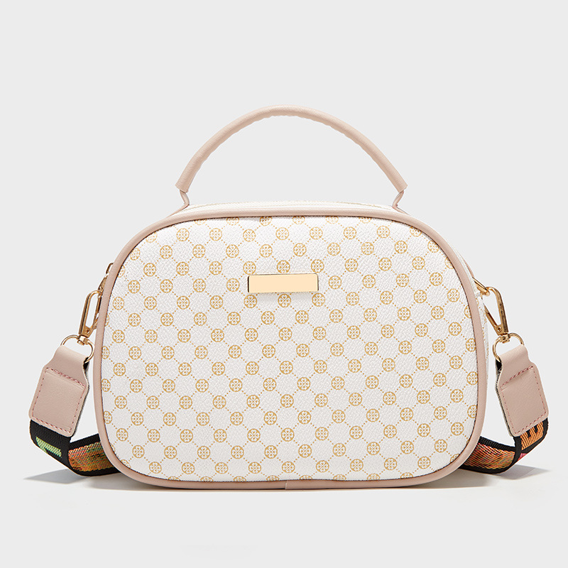 Moteriškas krepšys Moteriškas 2022 m. naujas dekoratyvinis „Loop Iron“ krepšys per petį su juostele, kvadratinis formos krepšys fotoaparatui