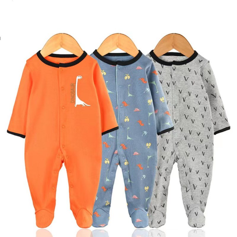 Dropshipping Export Detské oblečenie Jarné a jesenné detské overaly s dlhým rukávom, zakrývajúce nohy, pyžamá pre novorodencov, darčeková krabička 1