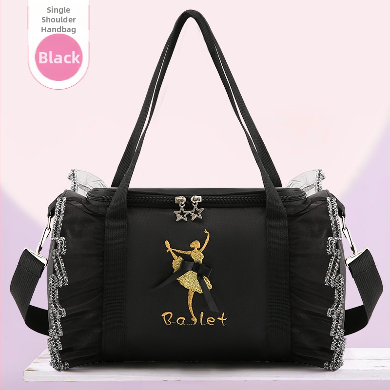 Vaikiška šokių kuprinė „Dance Bag“, didelės talpos moteriškas šokių drabužių laikymo krepšys, šokių rankinė per petį.