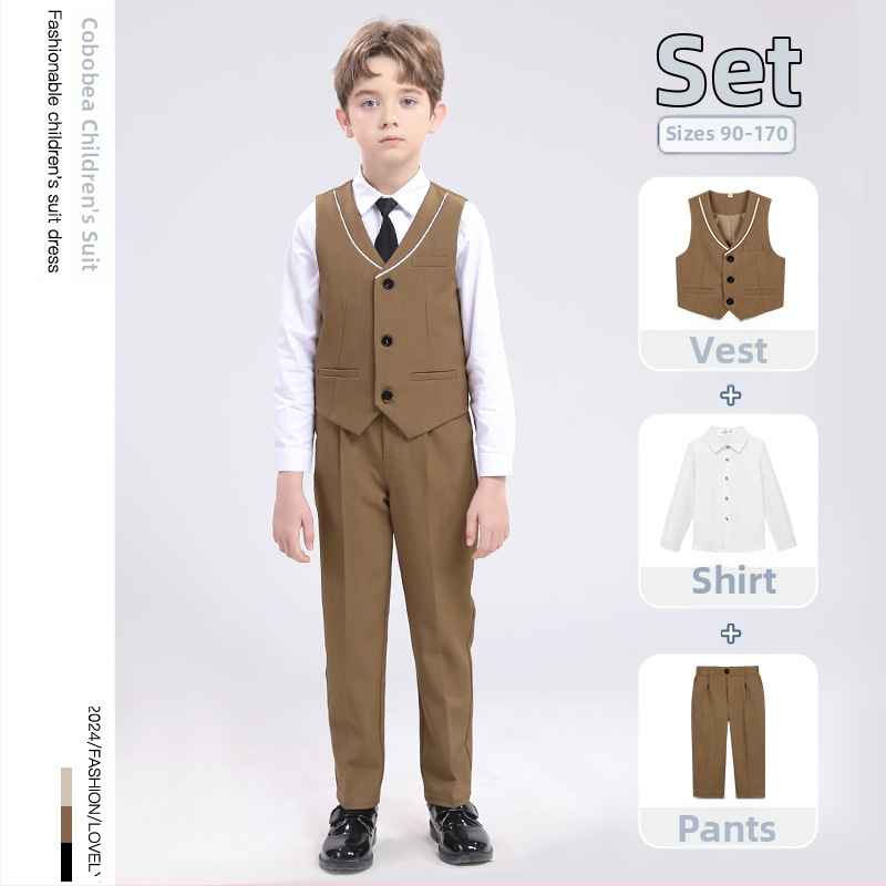 Dječji prsluk, proljetni britanski gospodin, haljina za djevojčicu s cvijećem, zgodan dječak, kostim za klavir, domaćina aktivnosti