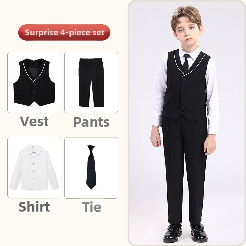 Dječji prsluk, proljetni britanski gospodin, haljina za djevojčicu s cvijećem, zgodan dječak, kostim za klavir, domaćina aktivnosti