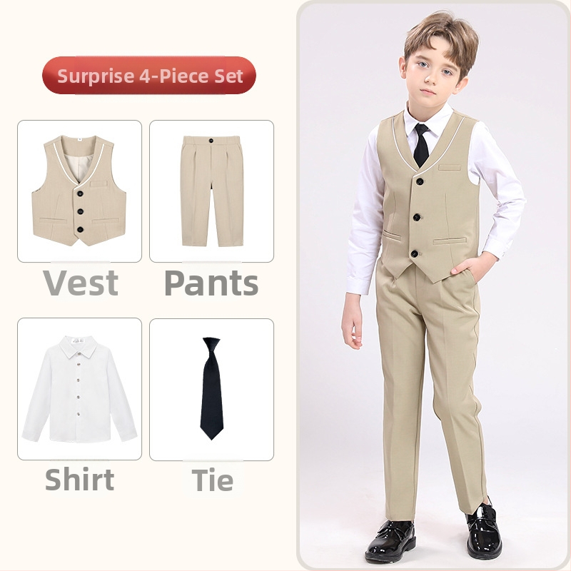 Dječji prsluk, proljetni britanski gospodin, haljina za djevojčicu s cvijećem, zgodan dječak, kostim za klavir, domaćina aktivnosti