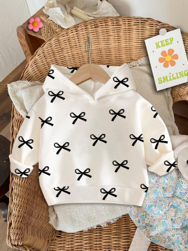 Laste lahtine pikkade varrukatega kapuutsiga dressipluus tüdrukute moetegelastega, Punamütsikese mustriga digitaaltrükk RB05