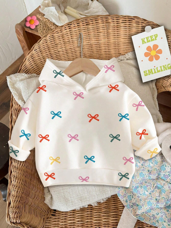 Laste lahtine pikkade varrukatega kapuutsiga dressipluus tüdrukute moetegelastega, Punamütsikese mustriga digitaaltrükk RB05