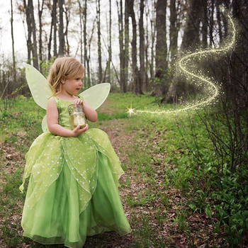 Φόρεμα ξωτικού για το Φεστιβάλ της Άνοιξης 2022, φόρεμα πριγκίπισσας Tinkerbell από Ευρώπη και Αμερική, διασυνοριακό φόρεμα πριγκίπισσας από την Tiana.