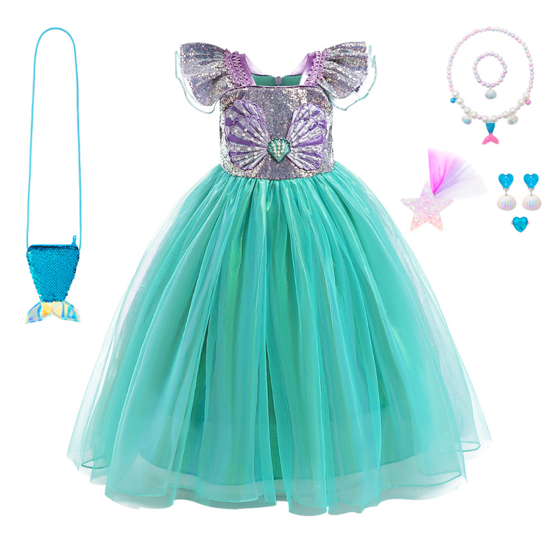 Prekogranična nova VORLITS mala sirena haljina za djevojčicu Arier princeza haljina za igranje uloga