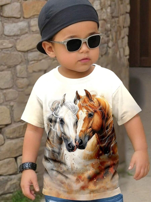 Dječja odjeća Dječja majica kratkih rukava Dječja jesensko-zimska osnovna majica Novi stil Male i srednje dječje majice kratkih rukava Zapadnjački stil Moderni RA01