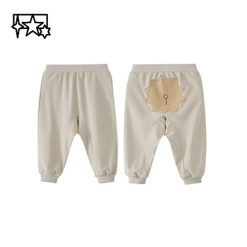 Βρεφικά παντελόνια για την άνοιξη και το φθινόπωρο, βαμβακερά μεγάλα παντελόνια για αγόρια και κορίτσια, μαλακά παιδικά παντελόνια με χοντρό ύφασμα για εξωτερική χρήση, χαριτωμένα κινούμενα σχέδια