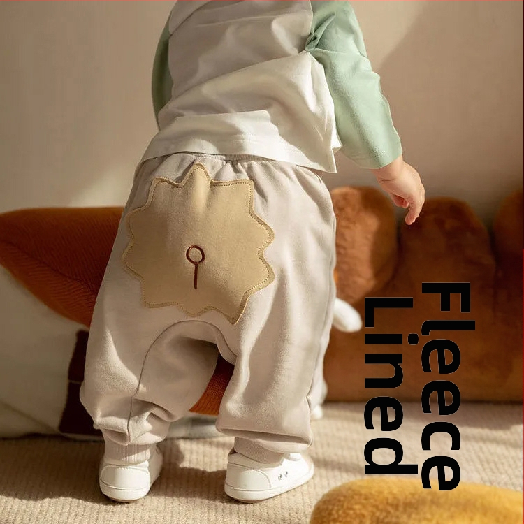 Dječje proljetne i jesenske hlače, pamučne velike hlače za dječake i djevojčice, mekane dječje debele hlače, vanjska odjeća, slatki crtani film