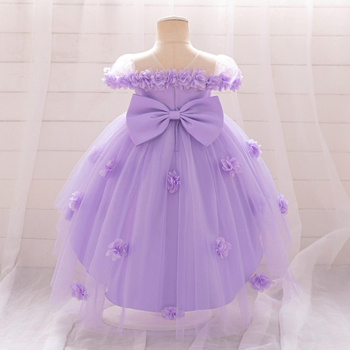 Φόρεμα για τα πρώτα γενέθλια του μωρού Amazon, παιδικό φόρεμα πριγκίπισσας, φόρεμα με ουρά, με λουλούδια, κορίτσι λουλουδιών