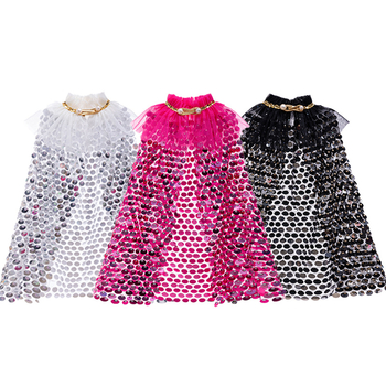 Meiteņu nāriņas apmetnis Bērnu fliteru apmetnis Aisha Princeses apmetnis Frozen Aisha fliteru šalle