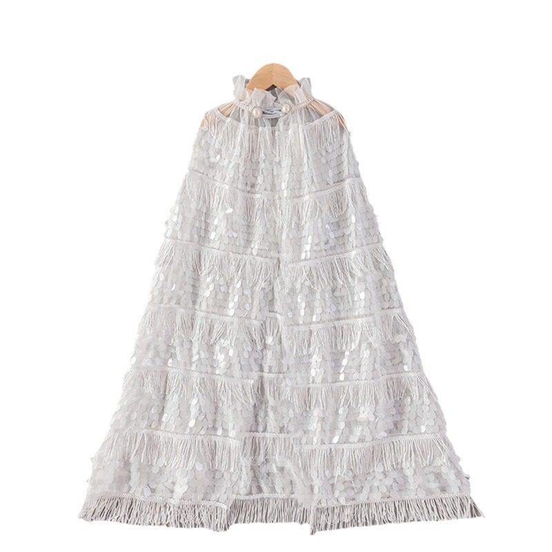 Meiteņu nāriņas apmetnis Bērnu fliteru apmetnis Aisha Princeses apmetnis Frozen Aisha fliteru šalle