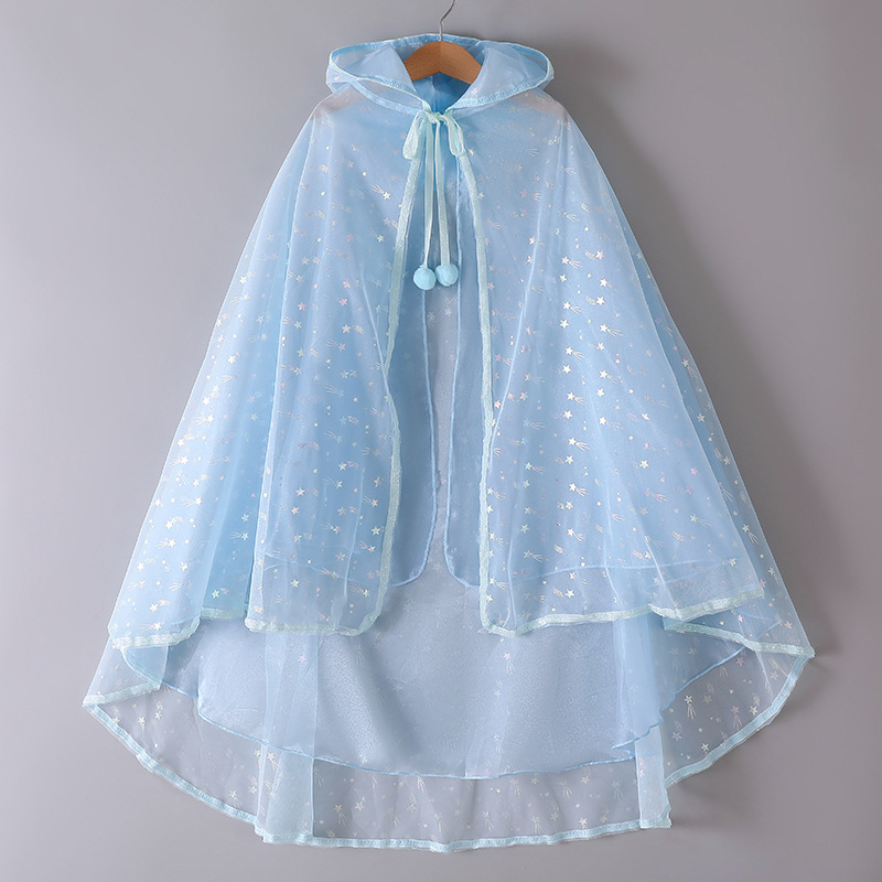 Meiteņu nāriņas apmetnis Bērnu fliteru apmetnis Aisha Princeses apmetnis Frozen Aisha fliteru šalle