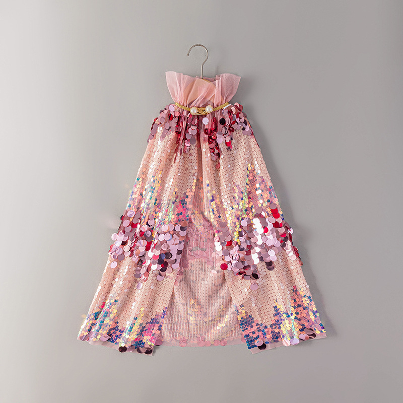 Meiteņu nāriņas apmetnis Bērnu fliteru apmetnis Aisha Princeses apmetnis Frozen Aisha fliteru šalle