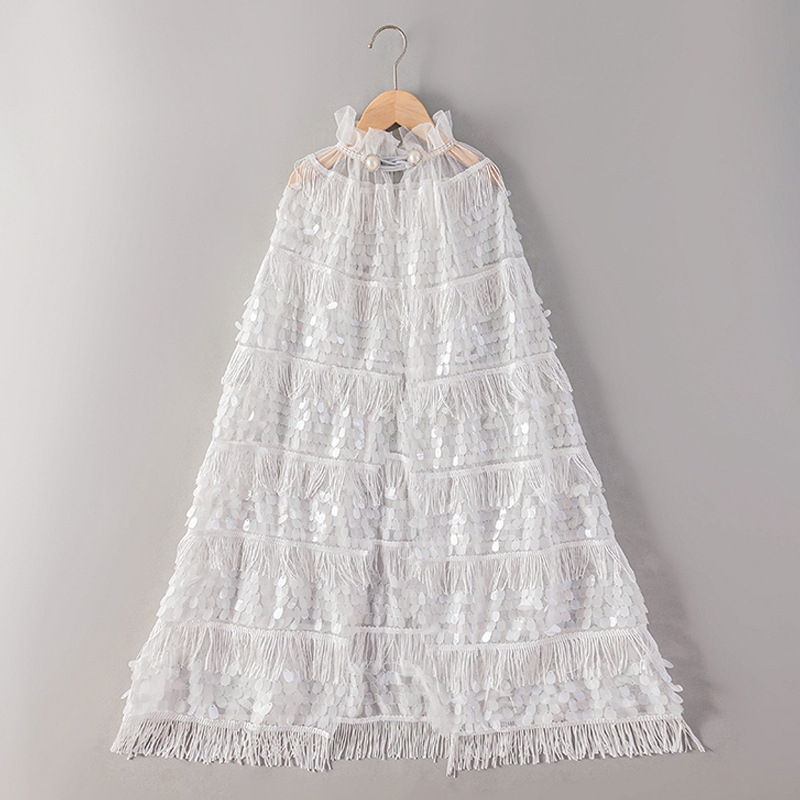 Meiteņu nāriņas apmetnis Bērnu fliteru apmetnis Aisha Princeses apmetnis Frozen Aisha fliteru šalle