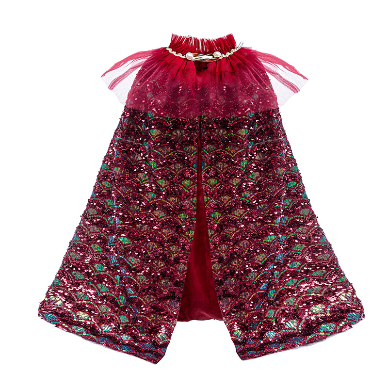 Meiteņu nāriņas apmetnis Bērnu fliteru apmetnis Aisha Princeses apmetnis Frozen Aisha fliteru šalle