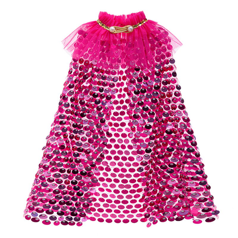 Meiteņu nāriņas apmetnis Bērnu fliteru apmetnis Aisha Princeses apmetnis Frozen Aisha fliteru šalle