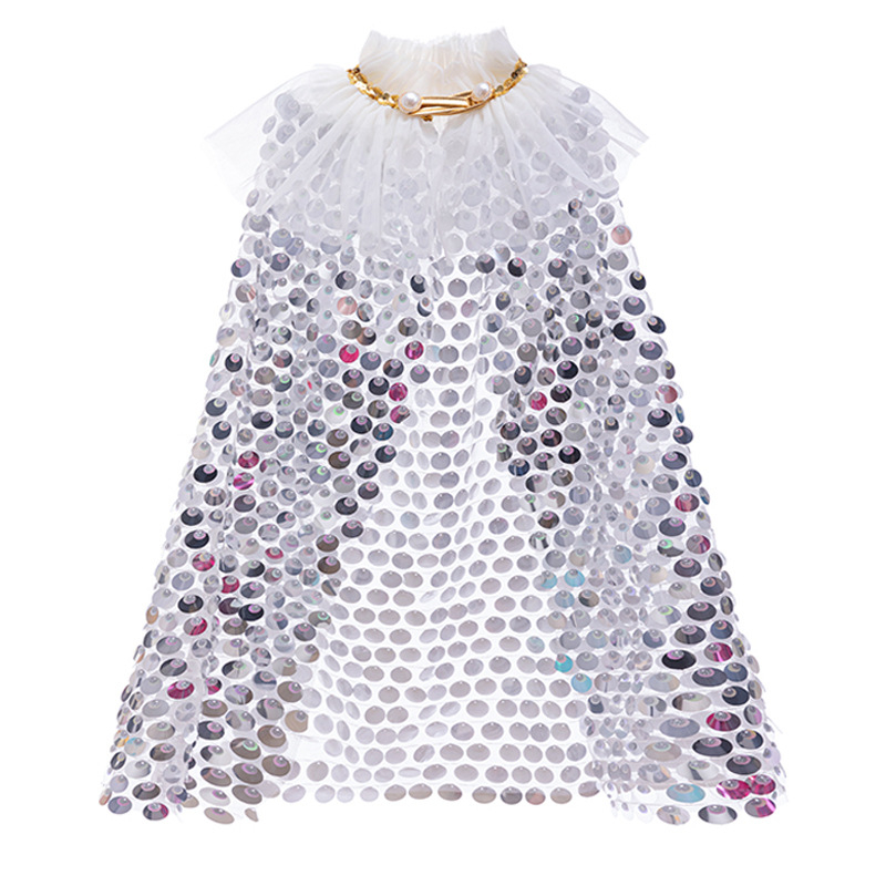 Meiteņu nāriņas apmetnis Bērnu fliteru apmetnis Aisha Princeses apmetnis Frozen Aisha fliteru šalle