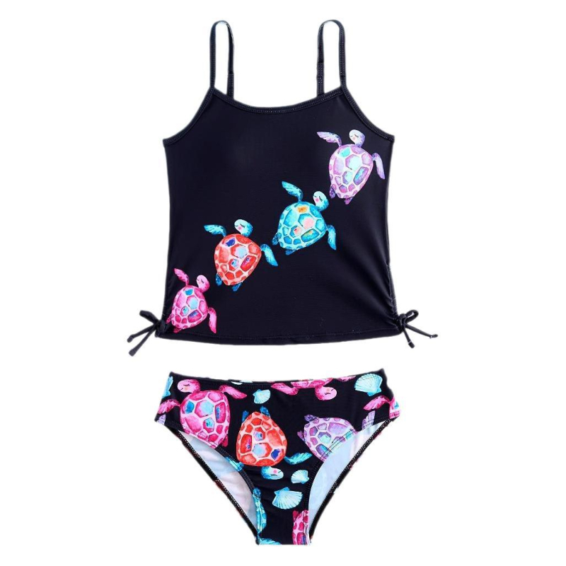 25 godina Novi kupaći kostim za djevojčice Slatki sportski životinjski print Konzervativni dječji kupaći kostim s razdjelnim uzorkom