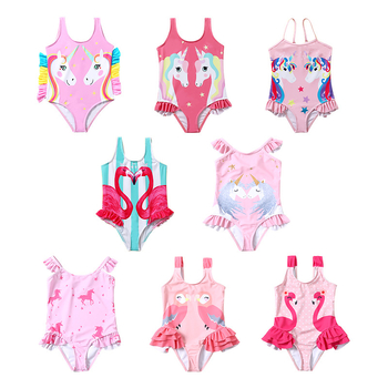 Παιδικά Μαγιό Εξωτερικού Εμπορίου για Κορίτσια Ολόσωμο Μαγιό Μωρό Χαριτωμένα Κινούμενα Σλιπ Αμάνικα Ολόσωμο Μαγιό