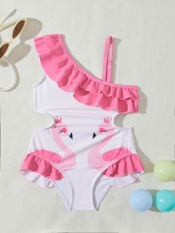 Παιδικά Μαγιό Εξωτερικού Εμπορίου για Κορίτσια Ολόσωμο Μαγιό Μωρό Χαριτωμένα Κινούμενα Σλιπ Αμάνικα Ολόσωμο Μαγιό