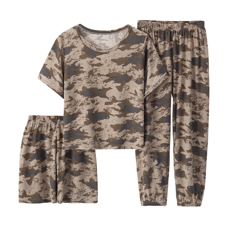 Prekogranična američka verzija za dječake i djevojčice Ljetne tanke kratke hlače s kratkim rukavima Hlače s kratkim rukavima Dječja kućna odjeća od tri dijela Set