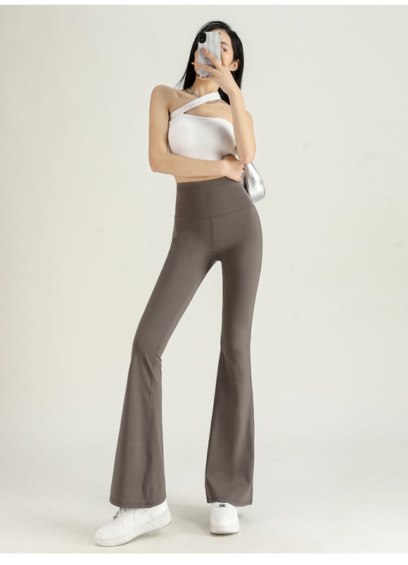 Pantaloni lungi Shark pentru femei, talie înaltă, toamnă și iarnă, căptușiți cu fleece, slim-fit, mop, pantaloni Dose-fit, pantaloni evazați, la modă, lejeri