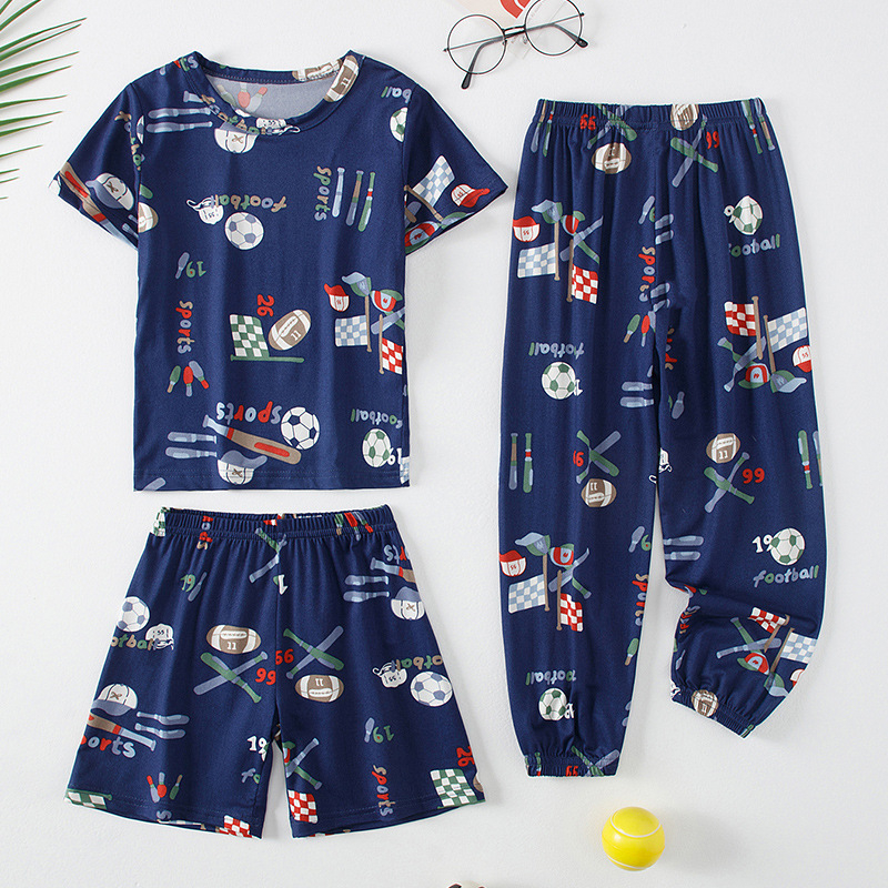 Prekogranična platforma za vanjsku trgovinu, dječje modne hlače od 3 dijela s printom, kratke hlače, kratke hlače za dječake i djevojčice, kućna odjeća