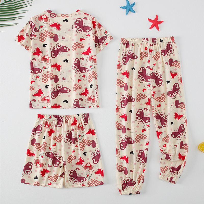 Prekogranična platforma za vanjsku trgovinu, dječje modne hlače od 3 dijela s printom, kratke hlače, kratke hlače za dječake i djevojčice, kućna odjeća