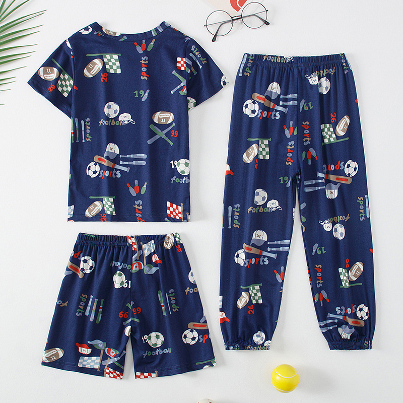 Prekogranična platforma za vanjsku trgovinu, dječje modne hlače od 3 dijela s printom, kratke hlače, kratke hlače za dječake i djevojčice, kućna odjeća