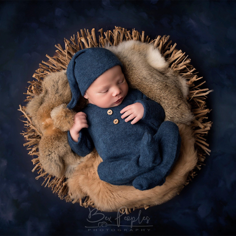 Piiriülene uus laste fotoriietus beebifotokleit beebi pika sabaga kootud karusnahast pallimüts + kleit