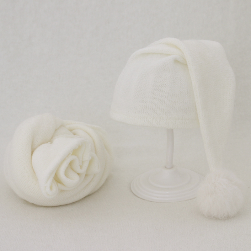 Piiriülene uus laste fotoriietus beebifotokleit beebi pika sabaga kootud karusnahast pallimüts + kleit