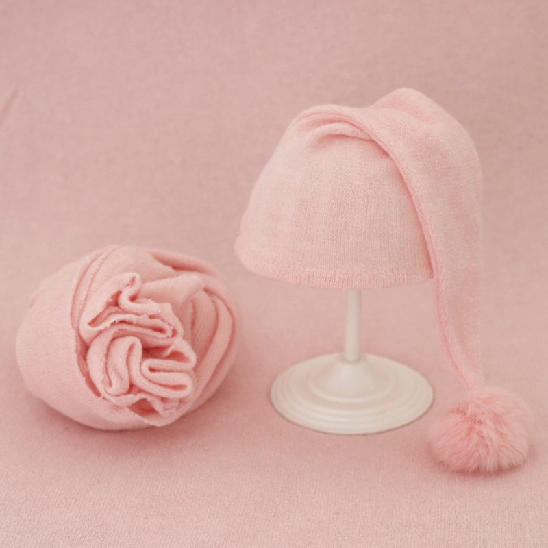 Piiriülene uus laste fotoriietus beebifotokleit beebi pika sabaga kootud karusnahast pallimüts + kleit