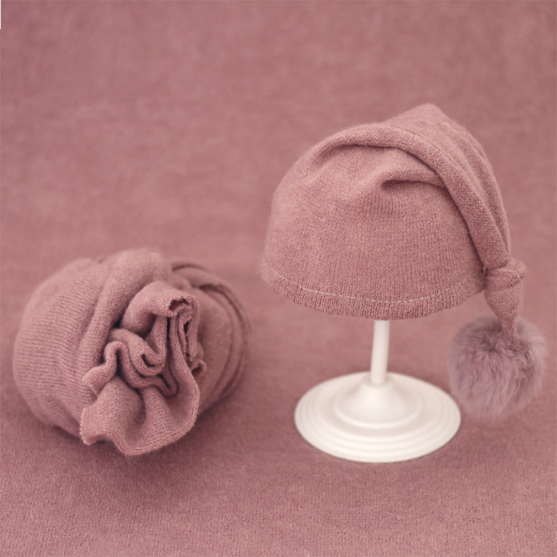 Piiriülene uus laste fotoriietus beebifotokleit beebi pika sabaga kootud karusnahast pallimüts + kleit