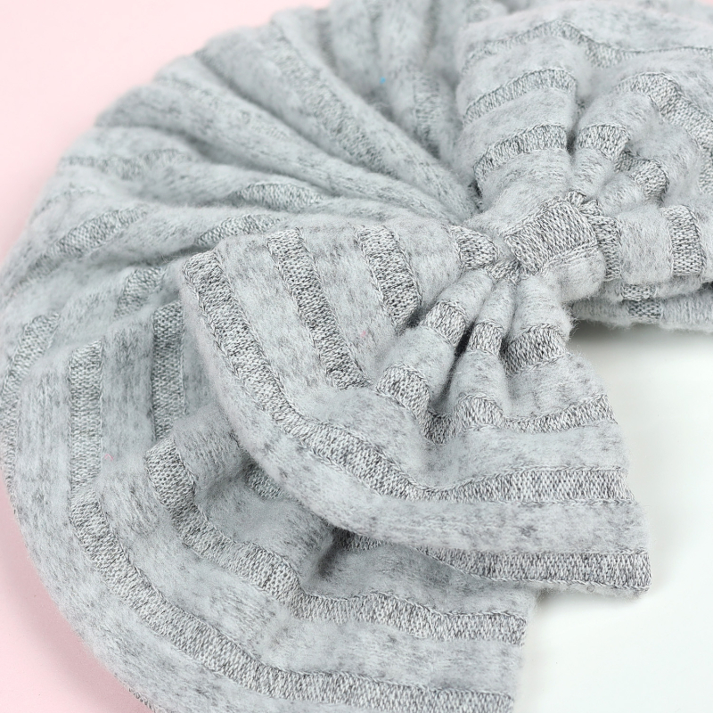 Șapcă transfrontalieră europeană și americană pentru nou-născuți, culoare solidă, dungi, fundă periată, pălărie indiană, pălărie caldă, 6 culori