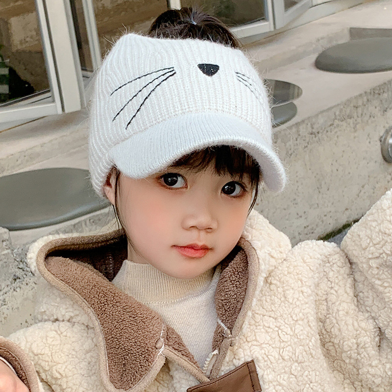 Dječja kapa za jesen i zimu, ženska vunena kapa s šiljkom, prazna, za djevojčicu, svestrana, slatka, zadebljana, topla pletena kapa za bebe
