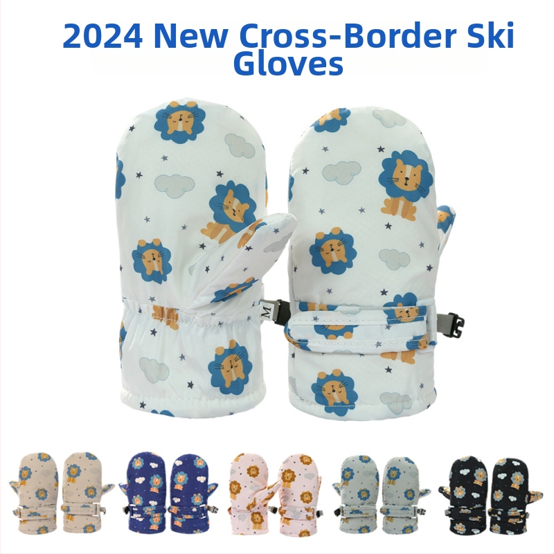 Uued piiriülesed laste suusakindad fliisvoodriga paksendatud beebikindad veekindlad kiiresti kuivavad talvised lastekindad